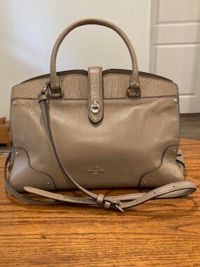 Coach Mercer Satchel Purse - Taupe